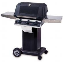 MHP Tri-Burn W3G4DD Freestanding Propane Gas Grill With SearMagic Grids On Black Cart image