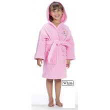Terry Town Kids Terry Velour Hooded Robe Coverup Medium - White image