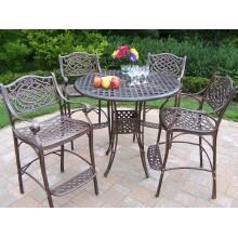 Oakland Living Elite Mississippi 4-Person Cast Aluminum Patio Bar Set - Antique Bronze