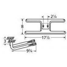 Stainless Steel H Twin, Centered, 2.25 Inch Offset Burner 10902-78302 image