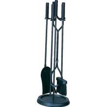UniFlame 5-Piece Black Fireplace Tool Set With Classic Handles - F-1070 image