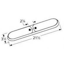 Stainless Steel Oval Twin, Centered, 2.25 Inch Offset Burner Head 12112 image
