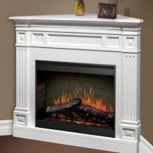 Dimplex Traditional 45-Inch Corner Electric Fireplace - White - BSP-26-TDC