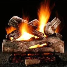 Hargrove 30-Inch Mountain Timber Vented Natural Gas Log Set With H-Burner - Match Light image
