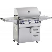 Fire Magic Echelon Diamond E660s 30-Inch Freestanding Natural Gas Grill With One Infrared Burner, Analog Thermometer And Single Side Burner - E660s-4LAN-62 image