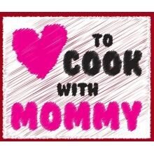 Attitude Aprons Love To Cook With Mommy Childrens Apron image