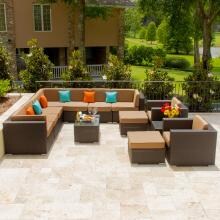 Lakeview Outdoor Designs Avery Island Wicker 9 Person Sectional Set