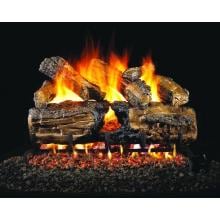 Peterson Real Fyre 24-Inch Burnt Split Oak Log Set With Vented Natural Gas ANSI Certified G46 Burner - Manual Safety Pilot