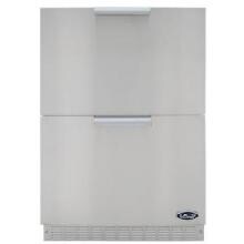 DCS RF24D2 5.6 Cu. Ft. Capacity Outdoor Refrigerator Drawers - Stainless Steel
