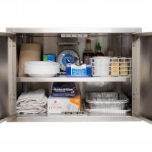 BBQGuys.com Aspen Series 30-Inch Stainless Steel Enclosed Cabinet Storage With Shelf image