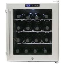 Whynter SNO 16 Bottle Freestanding Wine Cooler W/ Lock- Glass Door / Platinum Trim - WC-16S