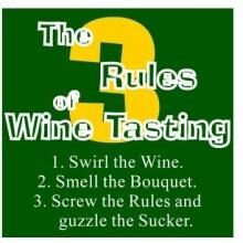 3 Rules Of Wine Tasting Apron image