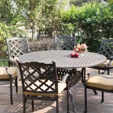 Darlee Camino Real 7-Piece Cast Aluminum Patio Dining Set - Antique Bronze