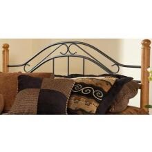 Hillsdale Winsloh Black And Medium Oak Metal And Wood Post Headboard Without Frame - Full/Queen - 164HFQ image
