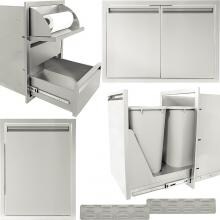 BBQGuys.com Aspen Series 6-Piece Outdoor Kitchen Storage Package image