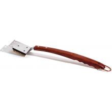 Rosewood 19-Inch Stainless Steel Grill Brush With Scraper And Brass Bristles image
