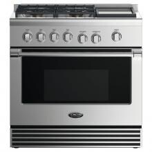DCS 36-Inch Professional 4-Burner Propane Gas Range With Griddle - RGV2-364GD-L image