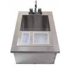 BBQ Guys Drop In Bar Sink With Faucet & Condiment Holders