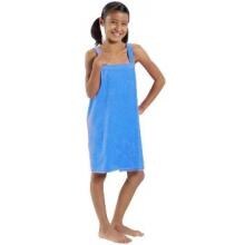Terry Town Girls Terry Velour Body Wrap Towel Medium - Aqua image