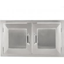 BBQGuys.com Kingston Panel Series 30-Inch Stainless Steel Enclosed Cabinet Storage With Shelf image
