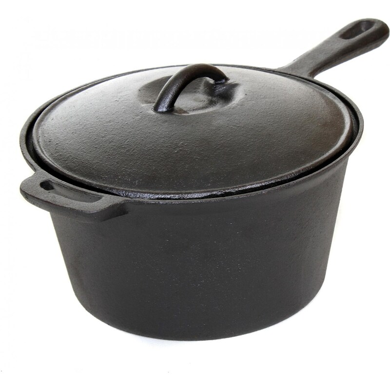 Cajun Classic 3Quart Seasoned Cast Iron Sauce Pot GL10491BS BBQ Guys
