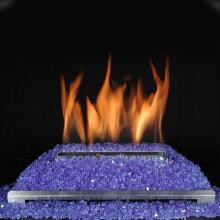 Rasmussen 30-Inch Cobalt Blue ALTERNA FireGlitter Set With Vent Free Propane Stainless Steel Chassis Burner - Remote Ready Safety Pilot image