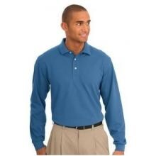 Port Authority Signature Rapid Dry Long Sleeve Polo Shirt Large - Riviera Blue image