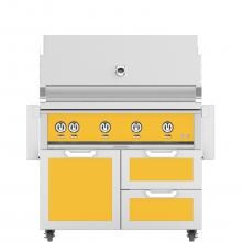 Hestan 42-Inch Freestanding Natural Gas Grill W/ Sear Burner & Rotisserie On Double Drawer & Door Tower Cart - Sol - GMBR42-NG-YW image