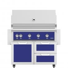 Hestan 42-Inch Freestanding Natural Gas Grill W/ Sear Burner & Rotisserie On Double Drawer & Door Tower Cart - Prince - GMBR42-NG-BU image