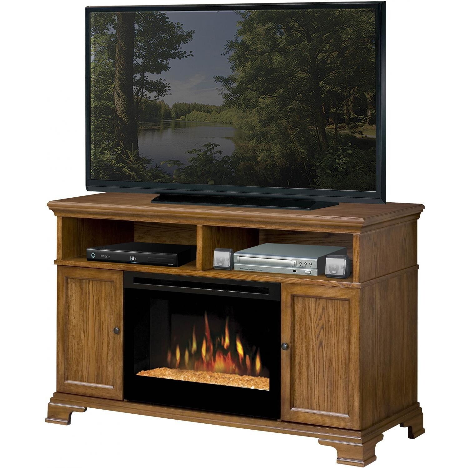 Dimplex Brookings 52Inch Electric Fireplace Media Console With Glass