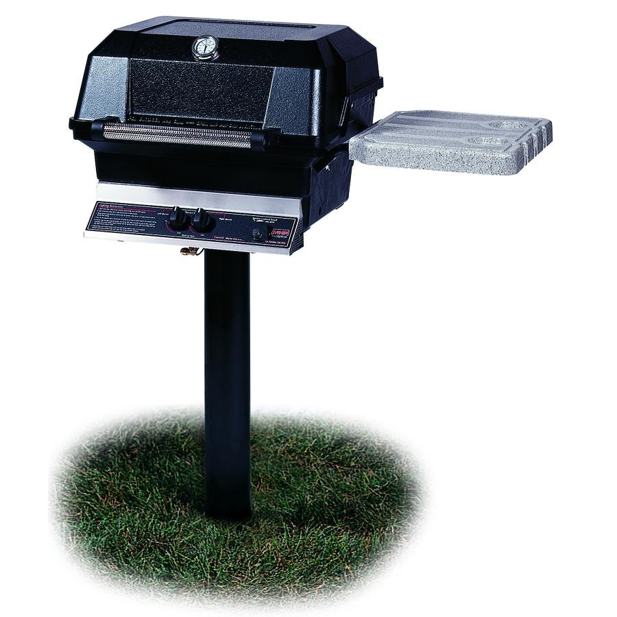 MHP JNR4 Natural Gas Grill With NuStone Shelves And SearMagic Grids On