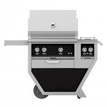 Hestan Deluxe 30-Inch Freestanding Propane Gas Grill W/ All Infrared Burners, Rotisserie & Double Side Burner - Stealth - GSBR30CX2-LP-BK image