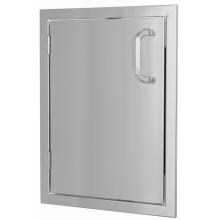 BBQ Guys Kingston Series 14 Inch Left-Hinged Single Access Door - Vertical