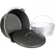 Cajun Cookware Dutch Ovens With Fry Basket 20 Quart Cast Iron Dutch Oven