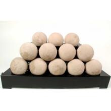 Rasmussen 24 Inch Beige ALTERNA FireBall Set With Vent Free Natural Gas Black Chassis Burner - Manual Safety Pilot