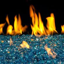 Peterson Real Fyre 30-Inch Topaz See-Thru Fire Gem Set With Vented Natural Gas G45 Burner - Electronic On/Off Remote image