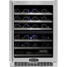 Marvel Professional 44 Bottle Right Hinge Dual Zone Wine Cooler -Stainless Steel - MPRO6DZE