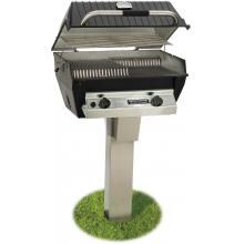 Broilmaster R3B Infrared Combination Propane Gas Grill On Stainless Steel In-Ground Post image