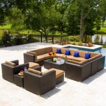 Lakeview Outdoor Designs Avery Island Wicker 11 Person Sectional Set