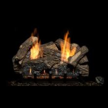 Monessen Berkley Oak 30-Inch Refractory Vent Free Gas Log Set W/ Natural Gas Natural Blaze Burner - Millivolt On/Off Remote Ready image