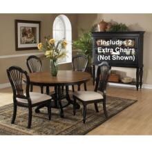 Hillsdale Wilshire 7-piece Round Dining Set - Rubbed Black - 4509dtbrndc7 image