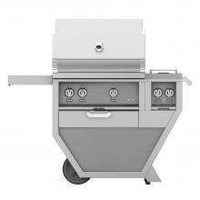 Hestan Deluxe 30-Inch Freestanding Natural Gas Grill W/ All Infrared Burners, Rotisserie & Double Side Burner - Steeletto - GSBR30CX2-NG-SS image