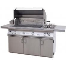 Solaire 56 Inch InfraVection Freestanding Natural Gas Grill On Standard Cart With Rotisserie & Double Side Burner - SOL-AGBQ-56CVV-NG image