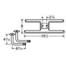 Stainless Steel H Twin, Centered, 2.25 Inch Offset Burner 11002-77402 image