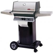 MHP TJK2 Freestanding Natural Gas Grill With Stainless Grids On Black Cart image
