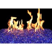 Peterson Fyre Gems 18 Inch Sapphire Fire Gem Set With Vented Natural Gas G45 Burner - Match Light