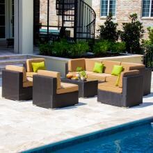 Lakeview Outdoor Designs Avery Island Wicker 7 Person Deep Seating