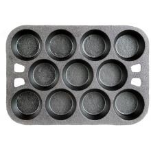 Cajun Cookware Pans 11-Mold Seasoned Cast Iron Muffin Pan - GL10492ES
