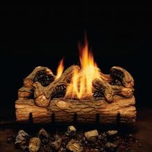 Monessen Charred Hickory 24-Inch Vent Free Gas Log Set W/ Propane Gas Double Yellow Flame Burner - Manual Safety Pilot image