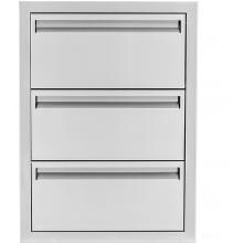BBQGuys.com Aspen Series 20-Inch Stainless Steel Double Access Drawer With Paper Towel Dispenser image
